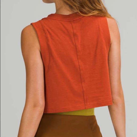 Lululemon | All Yours Crop Tank | Aztec Brick | size 14 | NWT - Picture 2 of 6